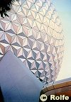 Looking up at Spaceship Earth